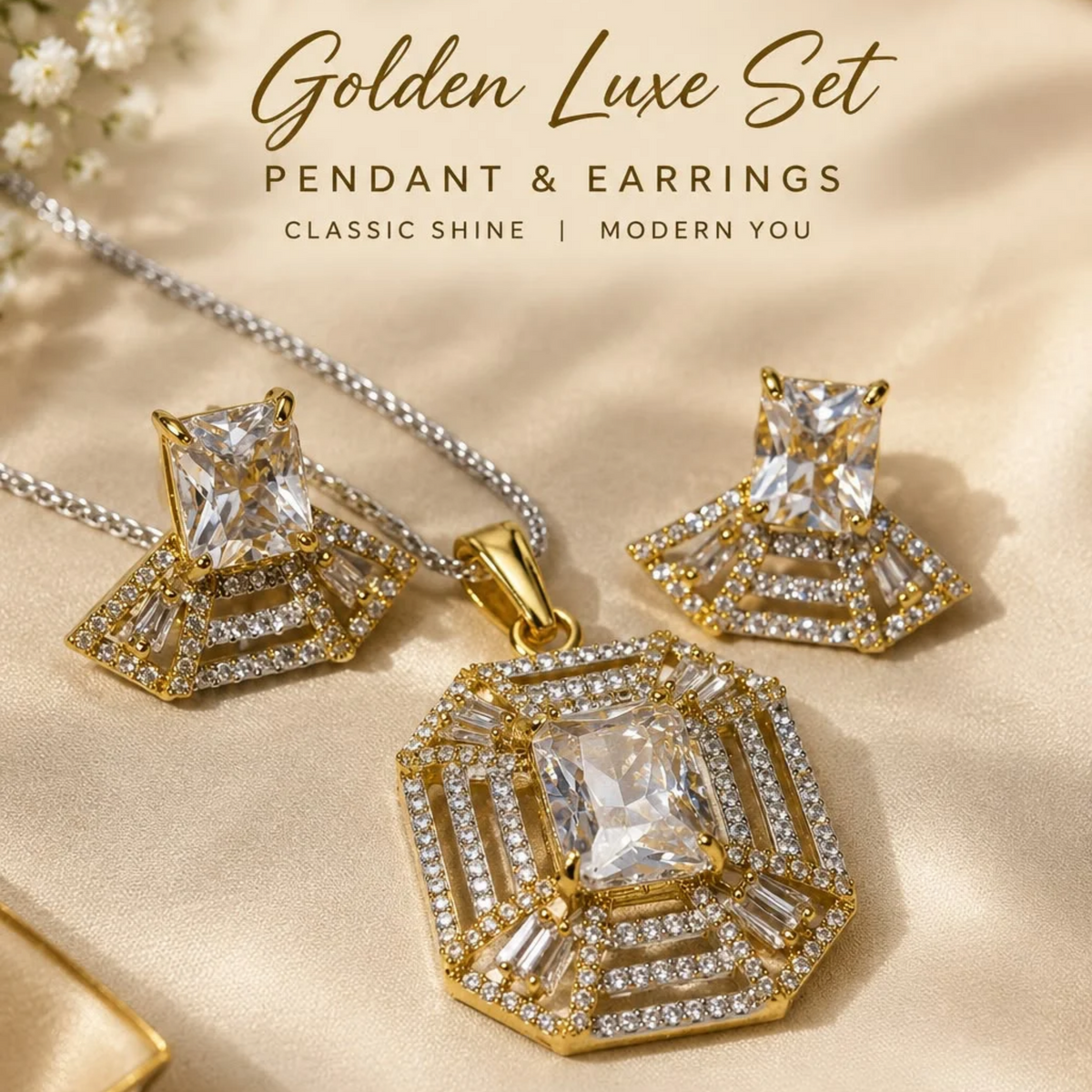 Golden Luxe Pendant Set
