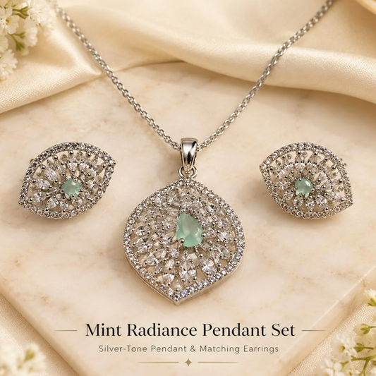 Mint Radiance Pendant Set